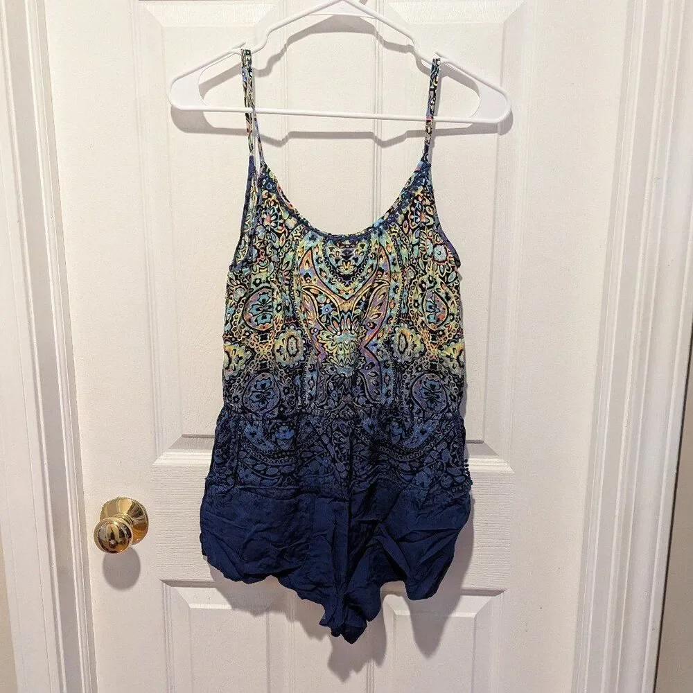 Vintage Victoria's Secret Size Small Multicolor Sleep‎ Romper Boho Cozy Chic